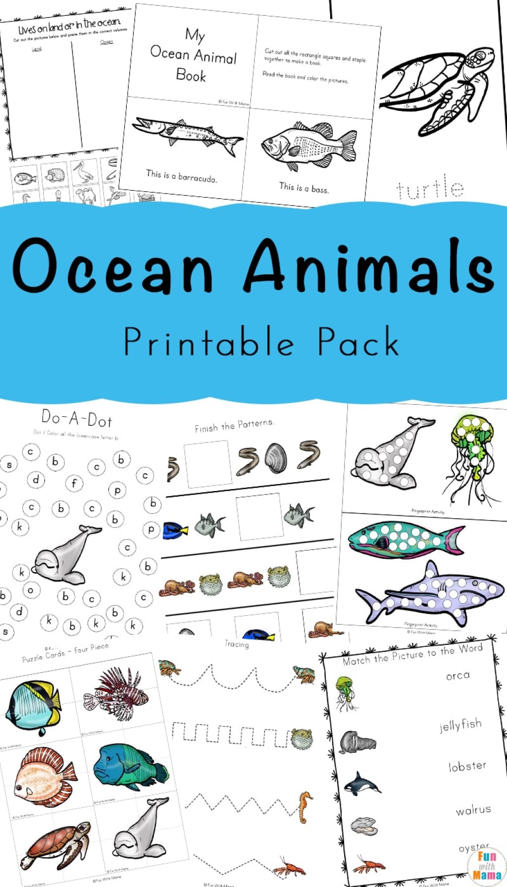 Picture of: A Super Fun Ocean Animals Printable Pack For Kids