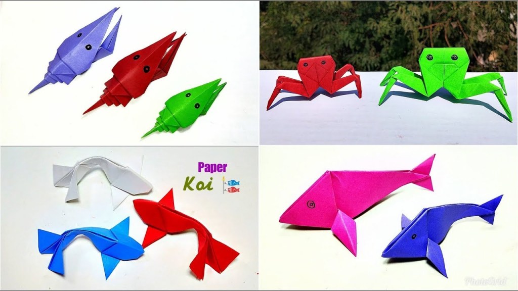 Picture of: Easy Paper Sea Animals  Origami Sea Animals  DIY
