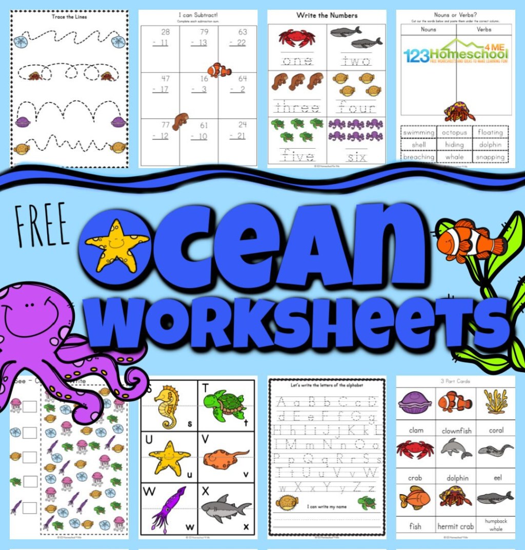 Picture of: 🐠 FREE FREE Printable Ocean Worksheets for Kids, Kind