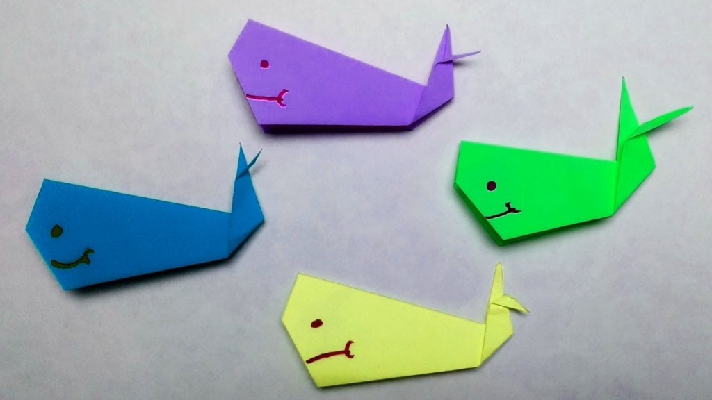 Picture of: How to make a paper whale fish – Origami sea animals easy