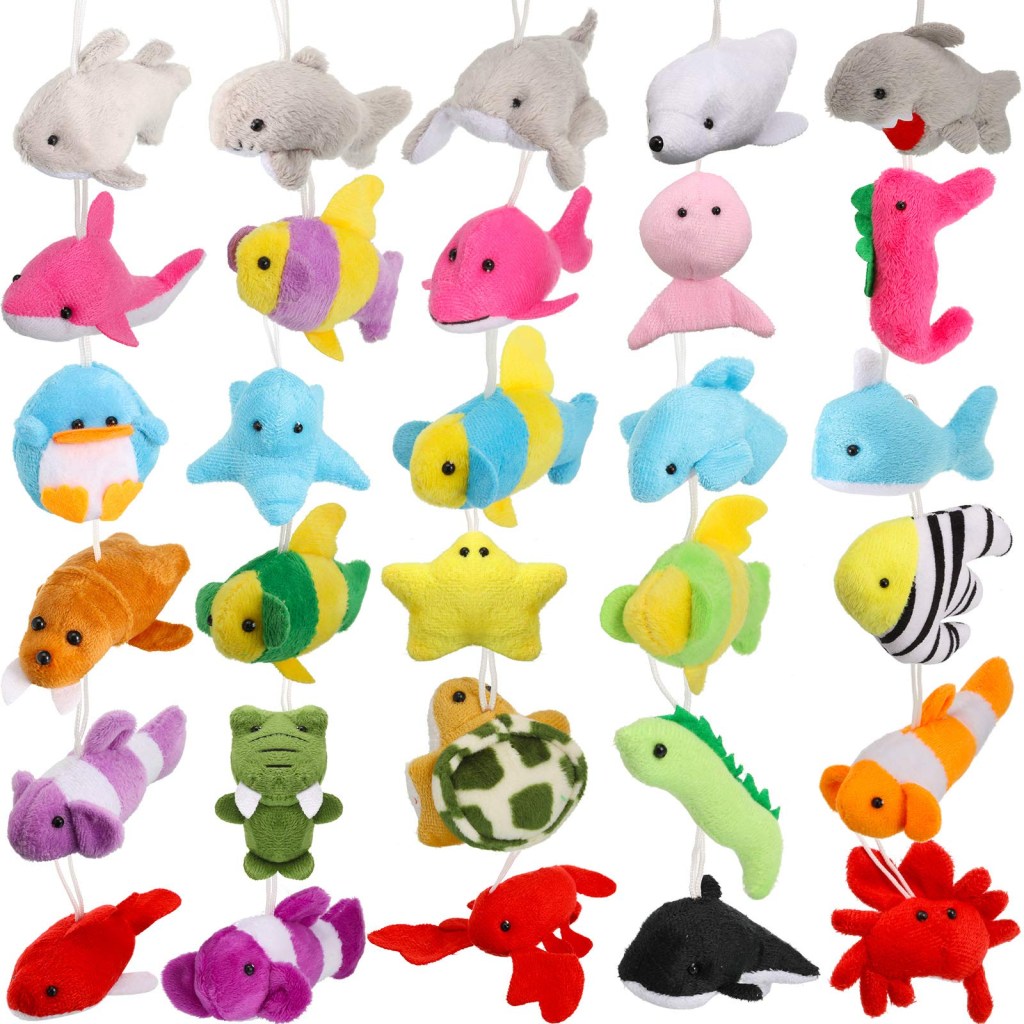 Picture of: Pieces Mini Sea Creatures Stuffed Toys Sea Animal Plush Toys Cute  Keychain Decorations for Christmas Tree Bag Filler Party Favour