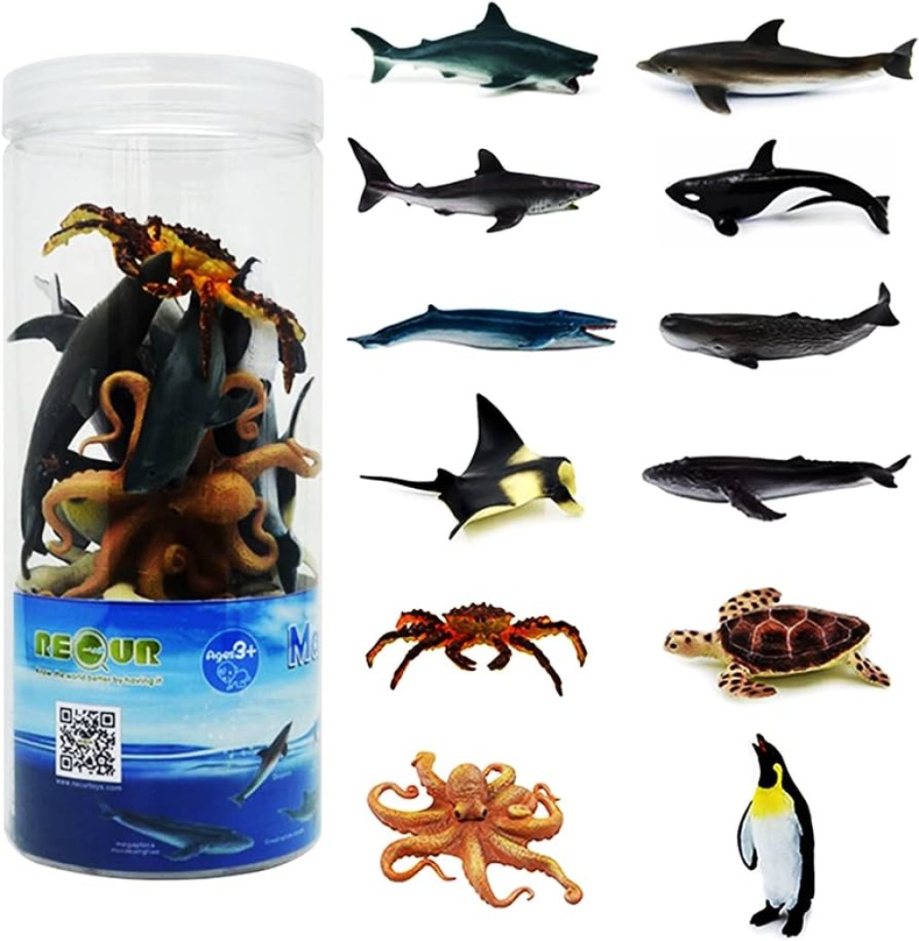 Picture of: Sea Animals Toys for Kids pcs Realistic Ocean Animal Figures Mini Animal  Toys Figures Playsets Under The Sea Party Favor for Boy Including Shark